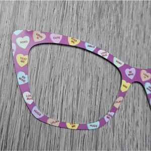 WANDA TOPPER candy hearts pink valentine tashas top frames thin metal topper
